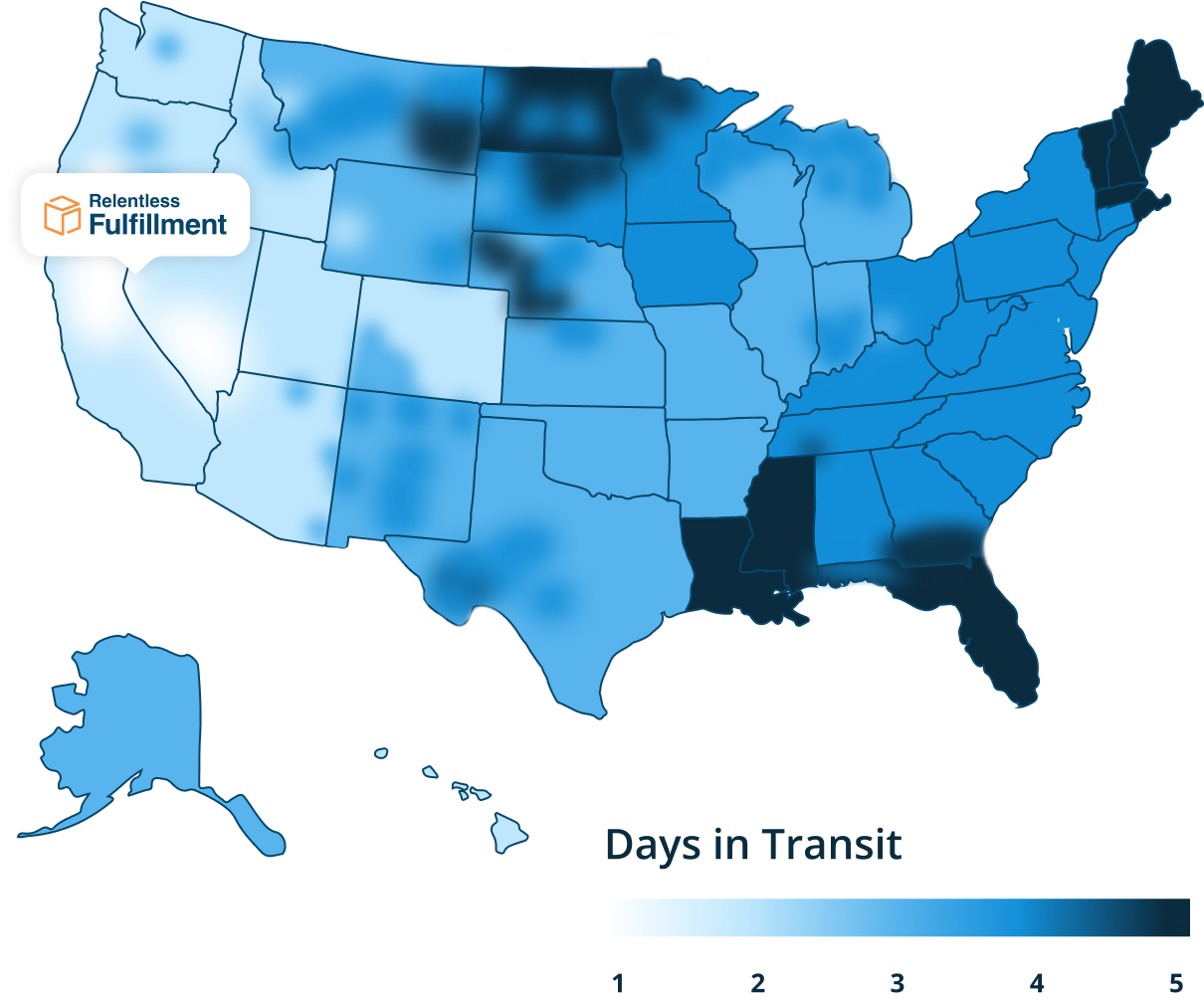 Days in Transit map