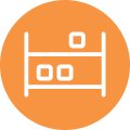 storage icon orange background