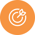 target icon orange background